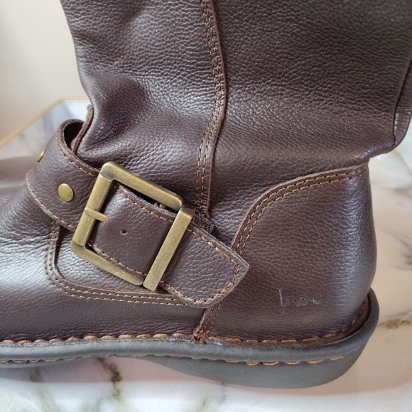 NWT BOC Born Tall Brown Leather Riding Boots Size 7.5M - Picture 2 of 8